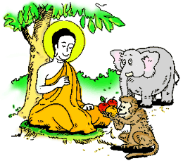 Buddha showing loving-kindness