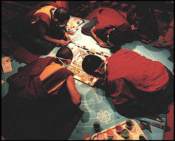 Monks Bowing